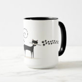 Schwarze Katze Tasse (VorderseiteRechts)