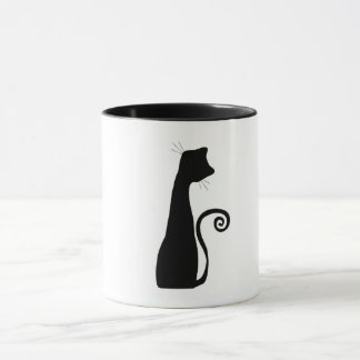 Schwarze Katze Tasse