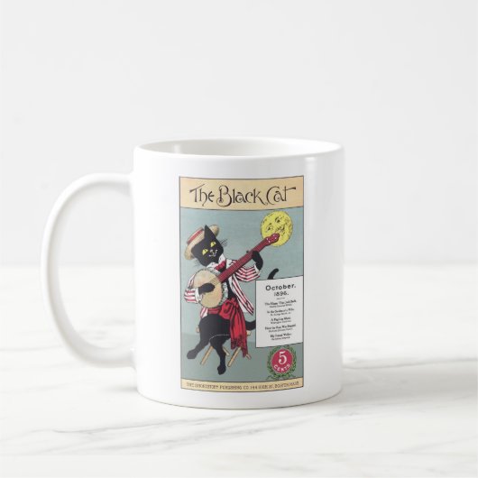 Schwarze Katze Tasse (Links)
