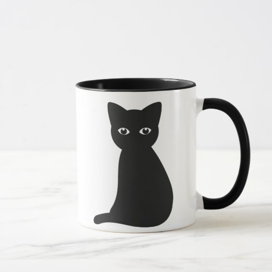 Schwarze Katze-Tasse Tasse (Rechts)