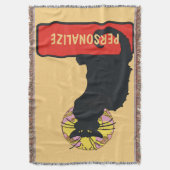 Schwarze Katze, Text hinzufügen, Klatsche werfen Decke (Vorderseite Vertikal)