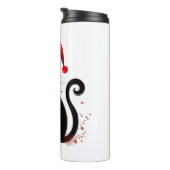 Schwarze Katze Thermosbecher (Nach rechts gedreht)