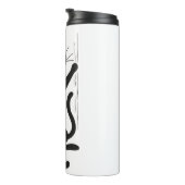 Schwarze Katze Thermosbecher (Nach rechts gedreht)