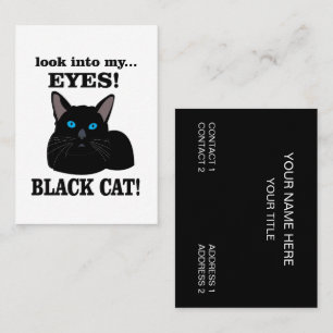 Schwarze Katze Tier Haustier Dienstleistungen Schw Visitenkarte