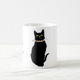 Schwarze Katze, Tierdarstellung Kaffeetasse