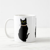 Schwarze Katze, Tierdarstellung Kaffeetasse (Links)