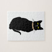 Schwarze Katze, Tierdarstellung Puzzle (Horizontal)