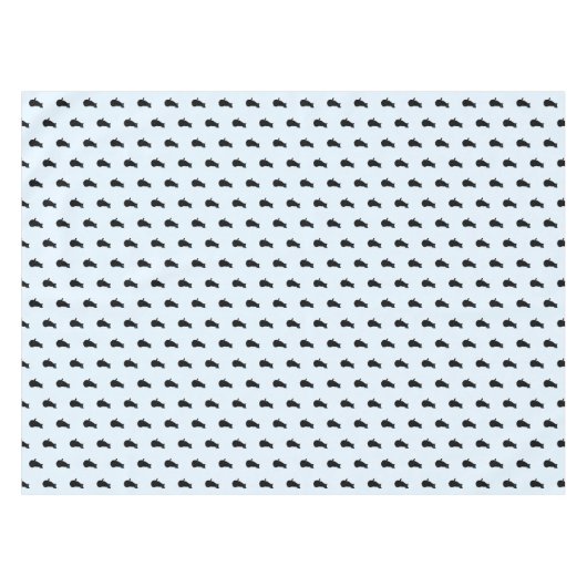 Schwarze Katze Tischdecke (Vorderseite (Horizontal))