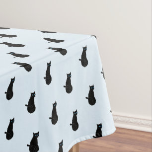 Schwarze Katze Tischdecke