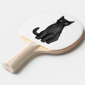 Schwarze Katze Tischtennis Schläger (Vorderseite)