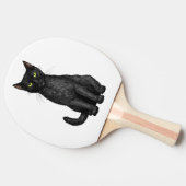 Schwarze Katze Tischtennis Schläger (Seitenansicht)