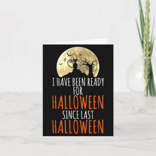 Schwarze Katze toter Baum bereit für Halloween  Karte
