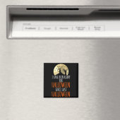 Schwarze Katze toter Baum bereit für Halloween  Magnet (In Situ (Geschirrspüler))