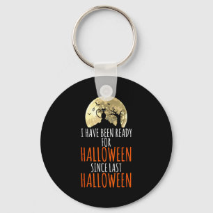Schwarze Katze toter Baum bereit für Halloween  Schlüsselanhänger