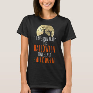 Schwarze Katze toter Baum bereit für Halloween  T-Shirt