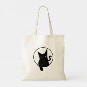 Schwarze Katze Tragetasche (Rückseite)