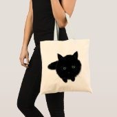Schwarze Katze Tragetasche (Vorderseite (Produkt))
