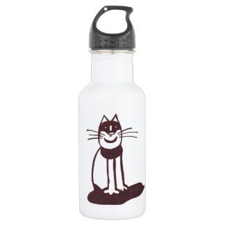 Schwarze Katze Trinkflasche