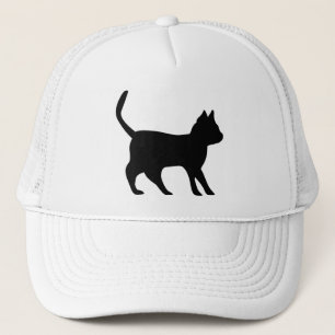 Schwarze Katze Truckerkappe