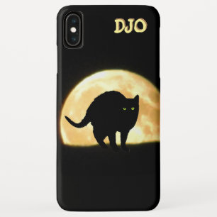 Schwarze Katze und aufstrebender Mond Case-Mate iPhone Hülle