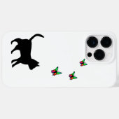 Schwarze Katze und Butterfly Case-Mate iPhone Hülle (Rückseite (Horizontal))