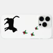 Schwarze Katze und Butterfly Case-Mate iPhone Hülle (Rückseite (Horizontal))