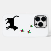 Schwarze Katze und Butterfly Case-Mate iPhone Hülle (Rückseite (Horizontal))