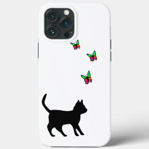 Schwarze Katze und Butterfly Case-Mate iPhone Hülle
