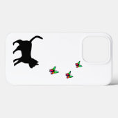 Schwarze Katze und Butterfly Case-Mate iPhone Hülle (Rückseite (Horizontal))