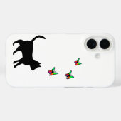 Schwarze Katze und Butterfly Case-Mate iPhone Hülle (Rückseite (Horizontal))