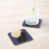 Schwarze Katze und der Mond Untersetzer (Rechte Seite)