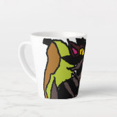 Schwarze Katze und Herbst wild Milchtasse (Linke Ecke)