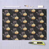 Schwarze Katze und Jack-O' Lantern Pattern Hallowe Seidenpapier (Handwerk)