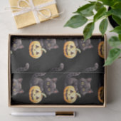 Schwarze Katze und Jack-O' Lantern Pattern Hallowe Seidenpapier (Geschenk)