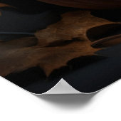 Schwarze Katze und Jack-O-Laterne Poster (Ecke)