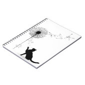 Schwarze Katze und Kronen Notizblock (Linke Seite)