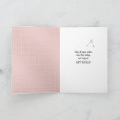 Schwarze Katze und Kronleuchter Geburtstag Karte (Innenseite)