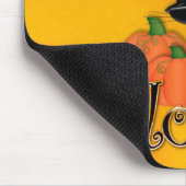 Schwarze Katze und Kürbis Halloweens Mousepad (Ecke)