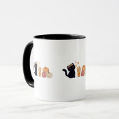 Schwarze Katze und Kürbisgewürze Tasse (Vorderseite Links)