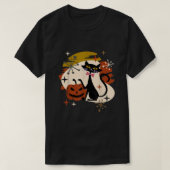 Schwarze Katze und Kürbiskernöl T-Shirt (Design vorne)
