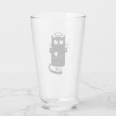 Schwarze Katze und Liebe Glas (Rückseite)