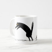 Schwarze Katze und Maus im Tanz Kaffeetasse (Vorderseite Links)