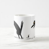 Schwarze Katze und Maus im Tanz Kaffeetasse (Mittel)