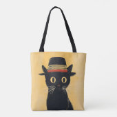 Schwarze Katze und Meer Tasche (Rückseite)