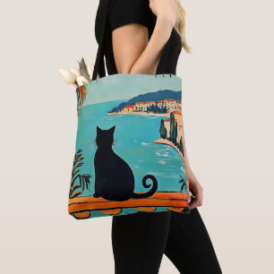 Schwarze Katze und Meer Tasche