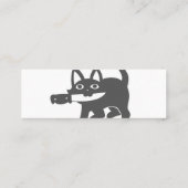 Schwarze Katze und Messer - Farbe wählen Mini Visitenkarte (Rückseite)