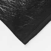 Schwarze Katze und Mond Fleecedecke (Ecke)