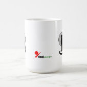 Schwarze Katze und Mond Silhouette Kaffeetasse (Mittel)