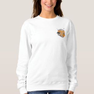 Schwarze Katze und Schädel-Halloween-Party trick o Sweatshirt