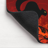 Schwarze Katze und Schläger Halloweens Mousepad (Ecke)